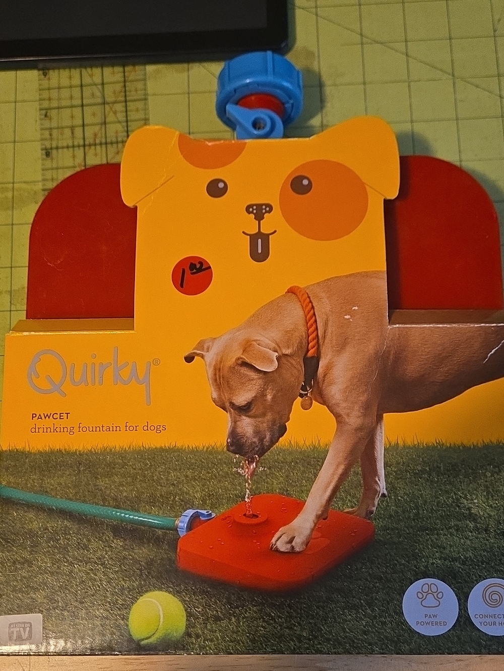 Quirky Pawcet Dog Drinking Fountain - Orange/Red